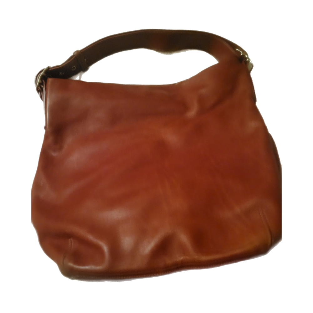 Coach Rich Tan Leather Hobo Bag